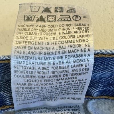 Levis 517 Jeans Mens 38x30 Blue Medium Wash Bootcut Denim Classic Fit Whiskered - Thumbnail 7