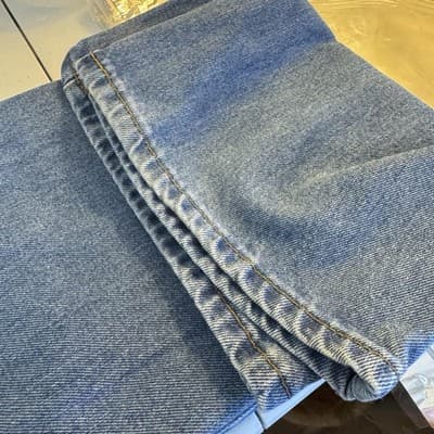 Levis 517 Jeans Mens 38x30 Blue Medium Wash Bootcut Denim Classic Fit Whiskered - Thumbnail 9