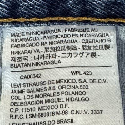 Levis 550 Jeans Mens 36x30 Blue Medium Wash Relaxed Fit Tapered Leg Denim - Thumbnail 6