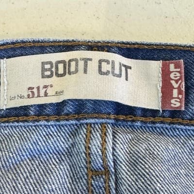 Vintage Levis 517 Jeans Mens 40x30 Blue Boot Cut Denim Faded Distressed 90s - Thumbnail 5