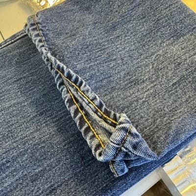 Levis 501 Jeans Mens 36x35 Blue Original Fit Big E Straight Leg Button Fly Denim - Thumbnail 11