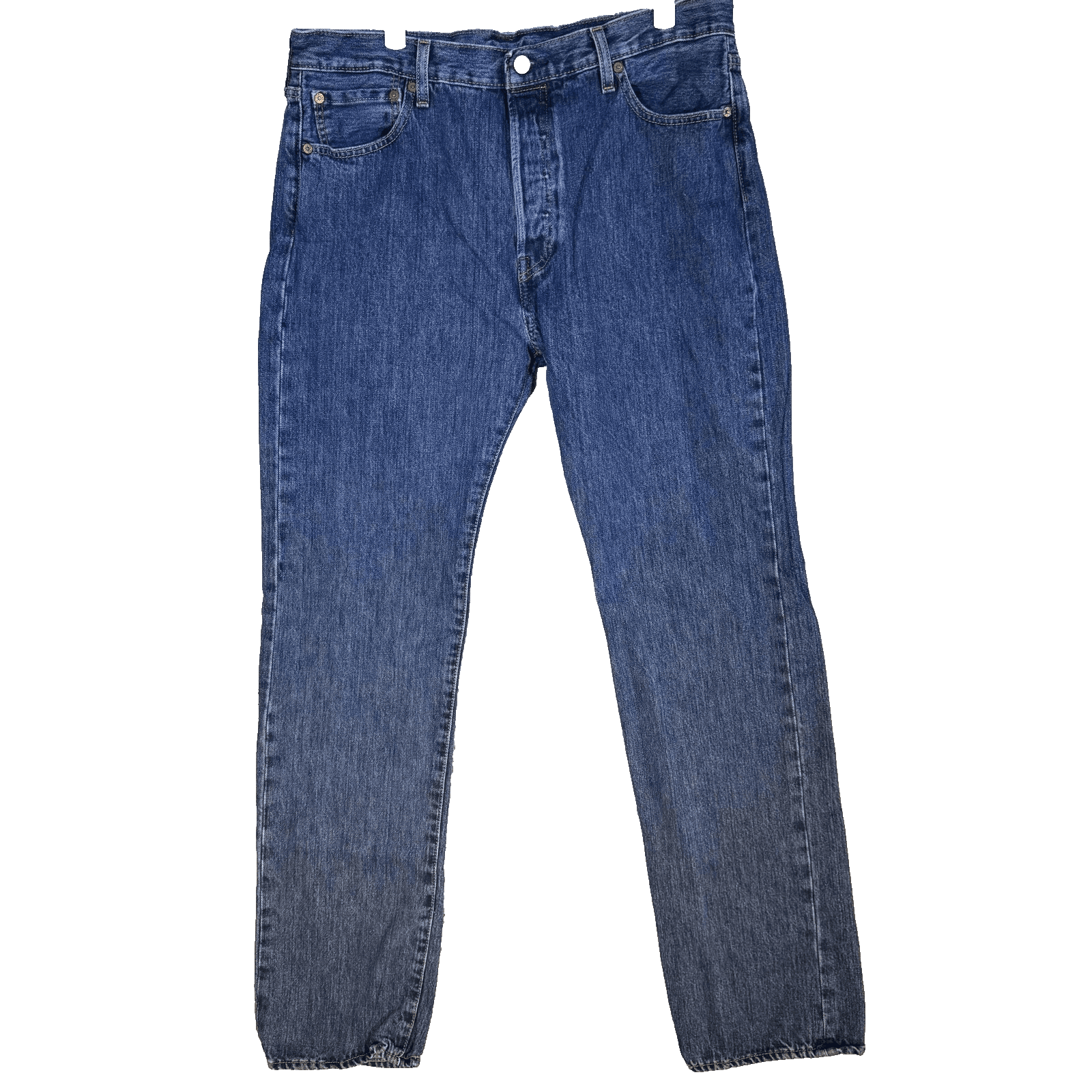 Levis 501 Jeans Mens 36x35 Blue Original Fit Big E Straight Leg Button Fly Denim - Image 1
