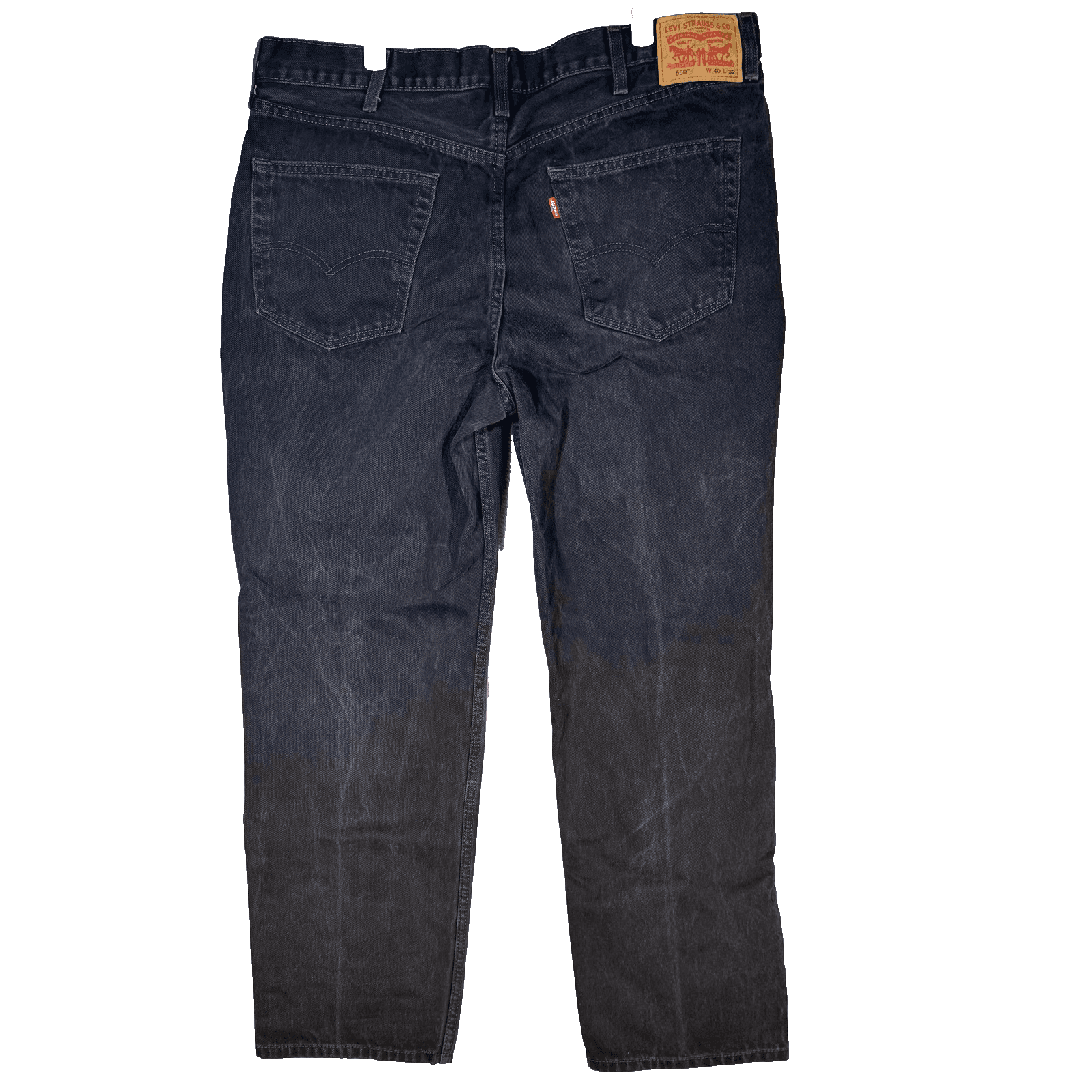 Levis 550 Jeans Mens 40x32 Black Relaxed Fit Tapered Leg Denim Pants Classic - Thumbnail 2