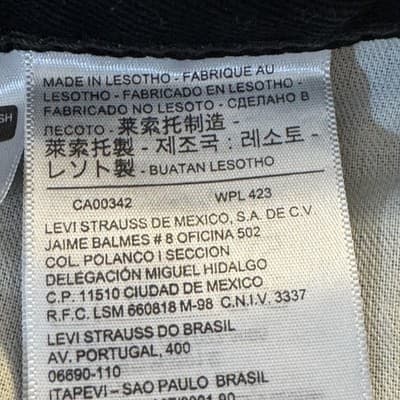 Levis 550 Jeans Mens 40x32 Black Relaxed Fit Tapered Leg Denim Pants Classic - Thumbnail 4