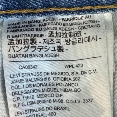 Levis 550 Jeans Mens 42x29 Relaxed Fit Tapered Leg Denim Pants Good Condition - Thumbnail 5