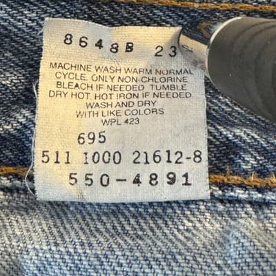 Vintage Levis 550 Jeans Mens 40x30 Relaxed Fit Tapered Leg Made USA 90s Denim - Thumbnail 5