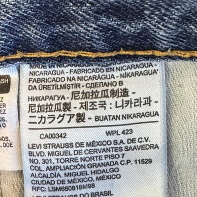 Levis 505 Jeans Mens 36x30 Blue Straight Leg Medium Wash Denim Cotton Classic - Thumbnail 6