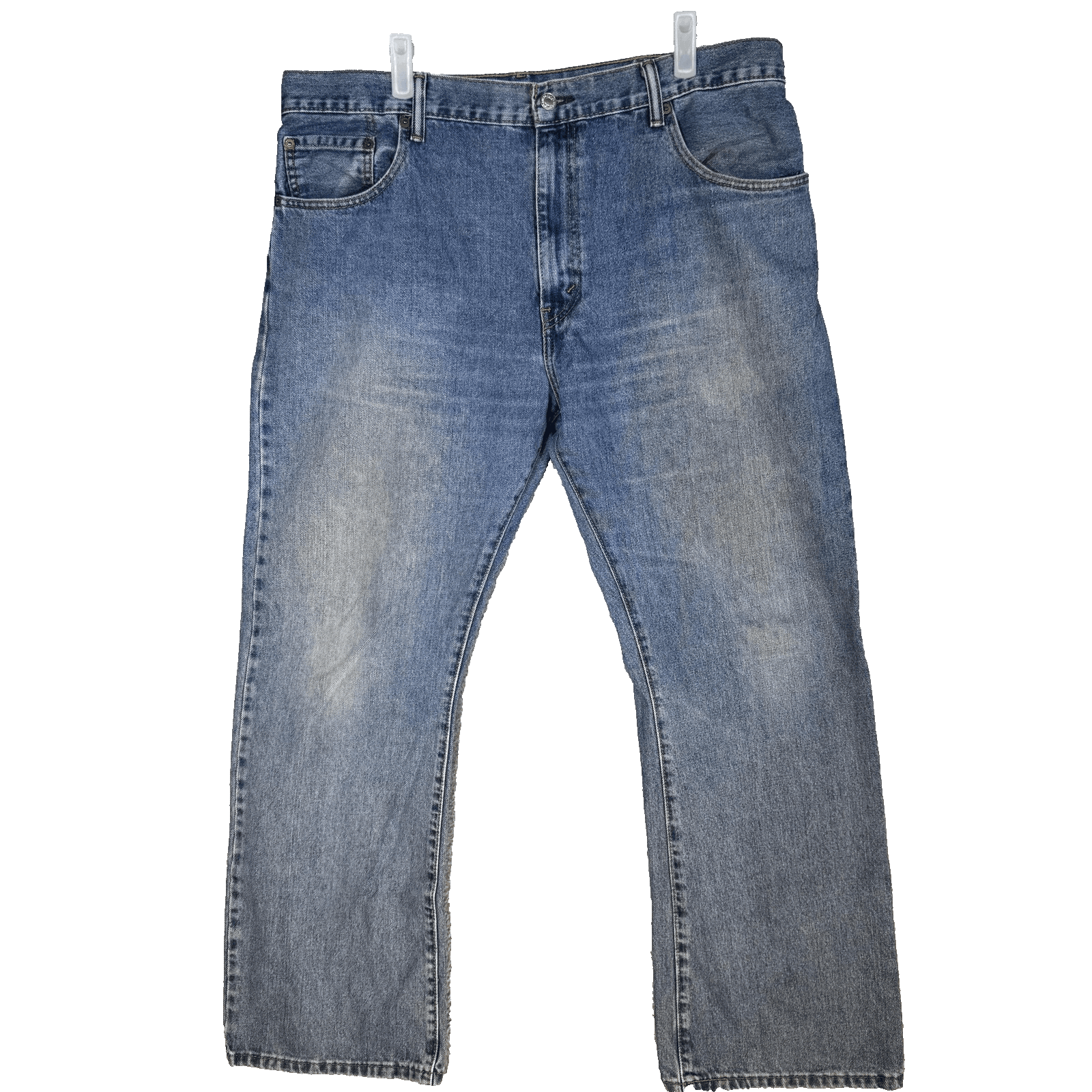 Levis 517 Jeans Mens 38x30 Blue Medium Wash Bootcut Denim Classic Fit Whiskered - Image 1