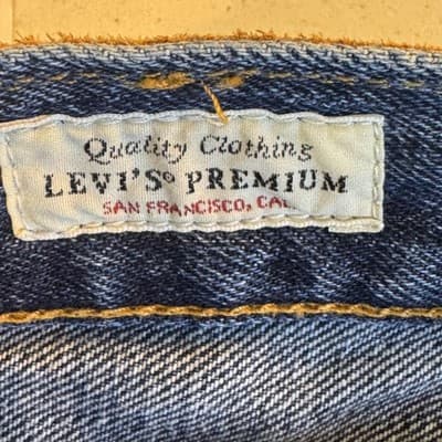 Levis 501 Jeans Mens 36x35 Blue Original Fit Big E Straight Leg Button Fly Denim - Thumbnail 6