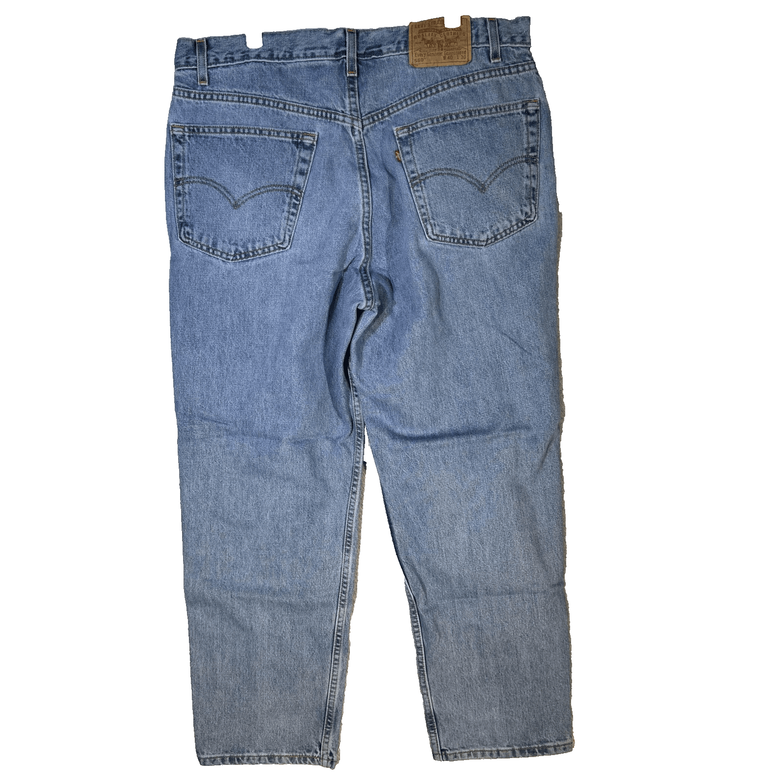 Vintage Levis 550 Jeans Mens 40x30 Relaxed Fit Tapered Leg Made USA 90s Denim - Thumbnail 2