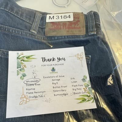 Levis 505 Jeans Mens 40x32 Blue Medium Wash Straight Stretch Denim Mid Rise - Thumbnail 10