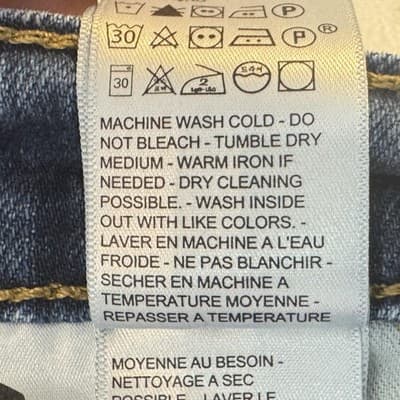 Levis 505 Jeans Mens 40x32 Blue Medium Wash Straight Stretch Denim Mid Rise - Thumbnail 7