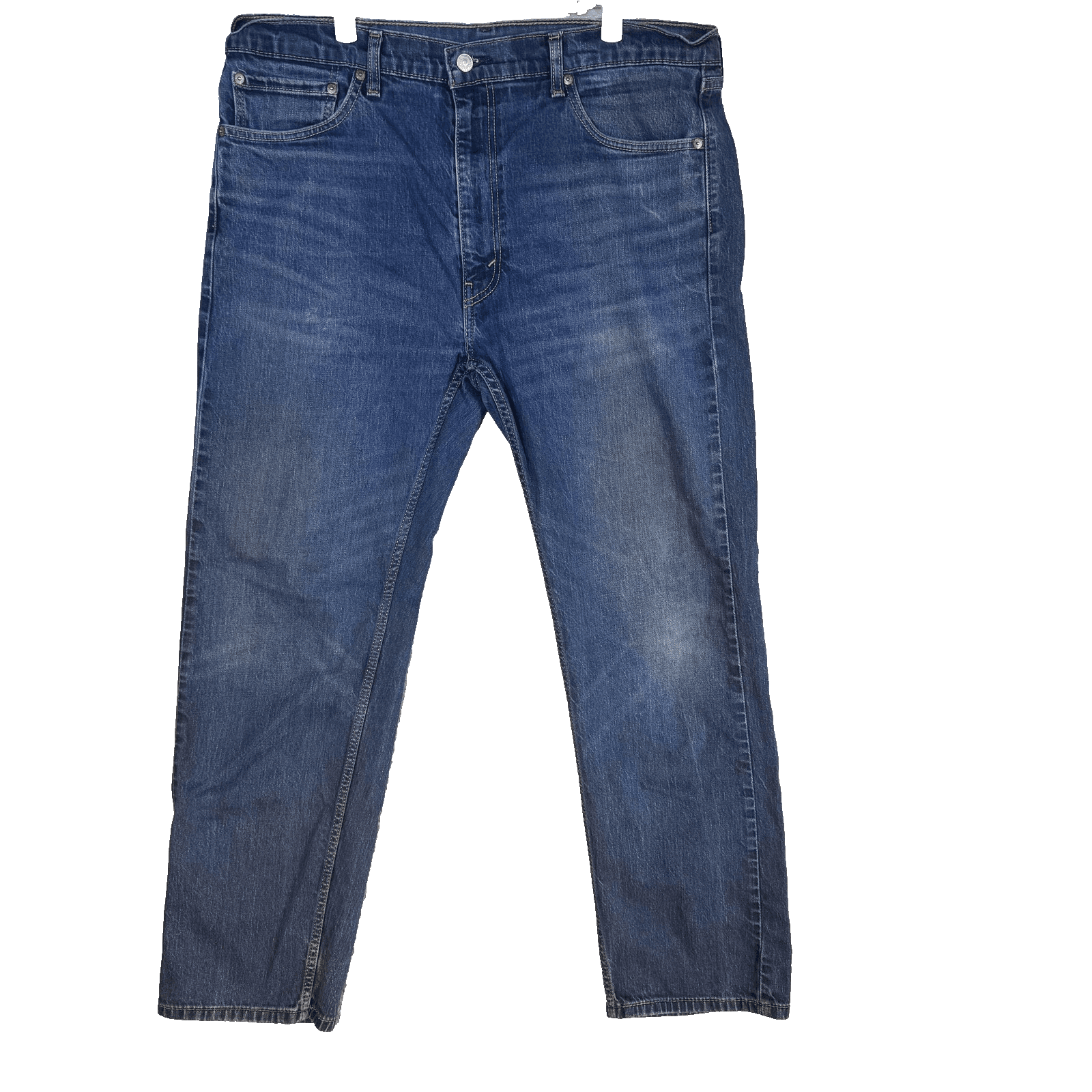 Levis 505 Jeans Mens 40x32 Blue Medium Wash Straight Stretch Denim Mid Rise - Image 1