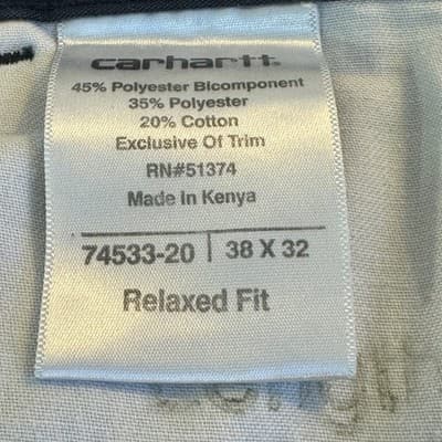 Carhartt Pants Mens 38x30 Navy Blue Relaxed Fit Ripstop Workwear Outdoor Pocket - Thumbnail 8