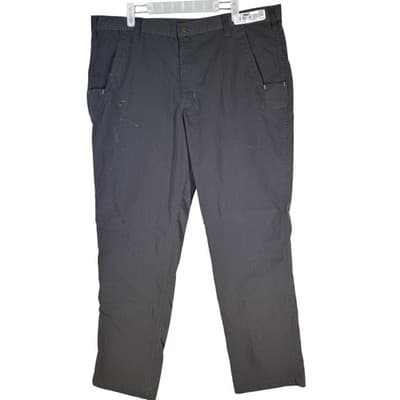 Carhartt Pants Mens 38x32 Gray Relaxed Fit Ripstop Utility Workwear Stain Zip - Image 1