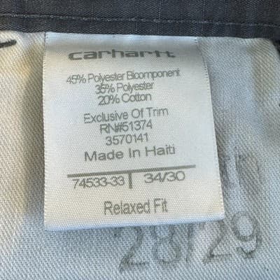 Carhartt Pants Mens 34x30 Gray Relaxed Fit Ripstop Work Utility Outdoor Stain - Thumbnail 7