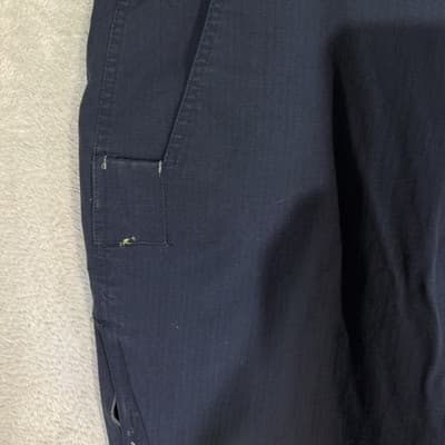 Carhartt Pants Mens 38x32 Navy Blue Ripstop Relaxed Fit Workwear Zipper Pockets - Thumbnail 4