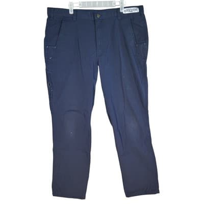 Carhartt Pants Mens 38x32 Navy Blue Ripstop Relaxed Fit Workwear Zipper Pockets - Image 1