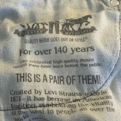 Levis 514 Jeans Mens 36x34 Blue Medium Wash Straight Leg Denim Low Rise - Thumbnail 6