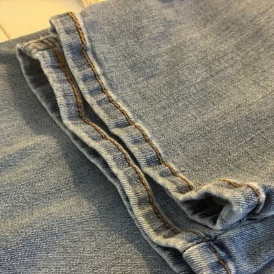 Levis 541 Jeans Mens 34x29 (34x30) Blue Light Wash Athletic Taper Stretch Denim - Thumbnail 9