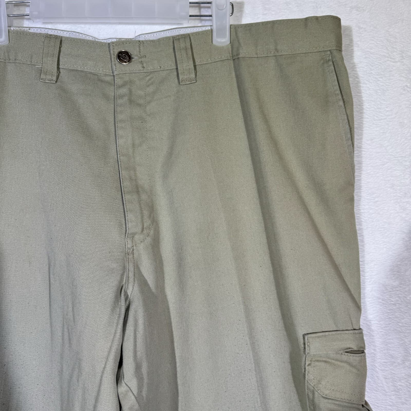 Dickies Men’s Khaki Canvas Cargo Pants – Size 42 × 32, High‑Rise, Lightweight - Thumbnail 5