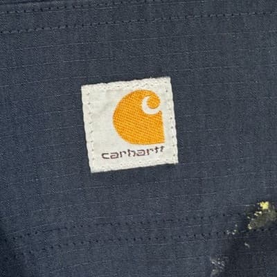 Carhartt Pants Mens 38x32 Navy Blue Ripstop Relaxed Fit Workwear Zipper Pockets - Thumbnail 8