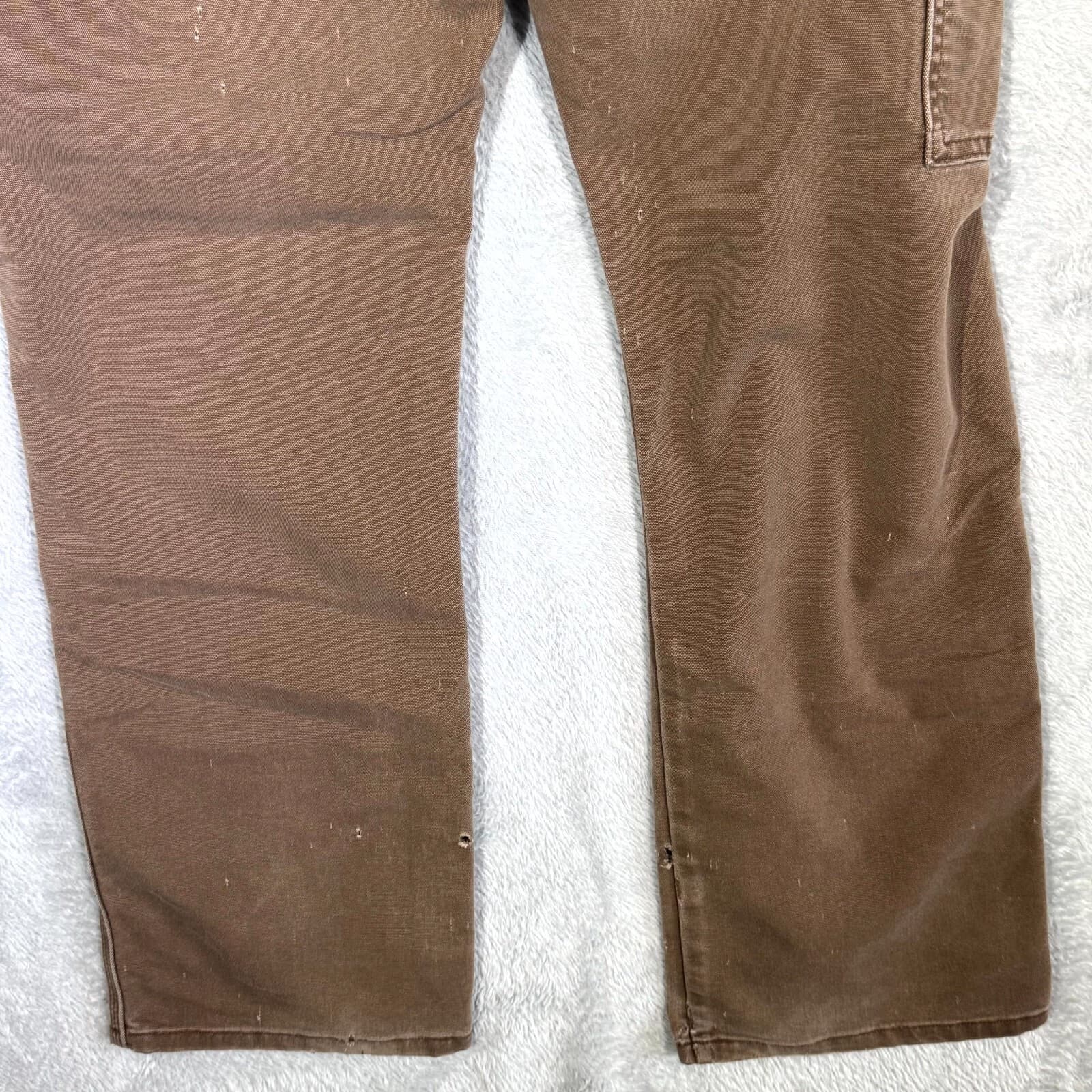 Dickies Men’s Carpenter Jeans 36X32 Brown Denim Regular Fit Workwear Straight - Thumbnail 10