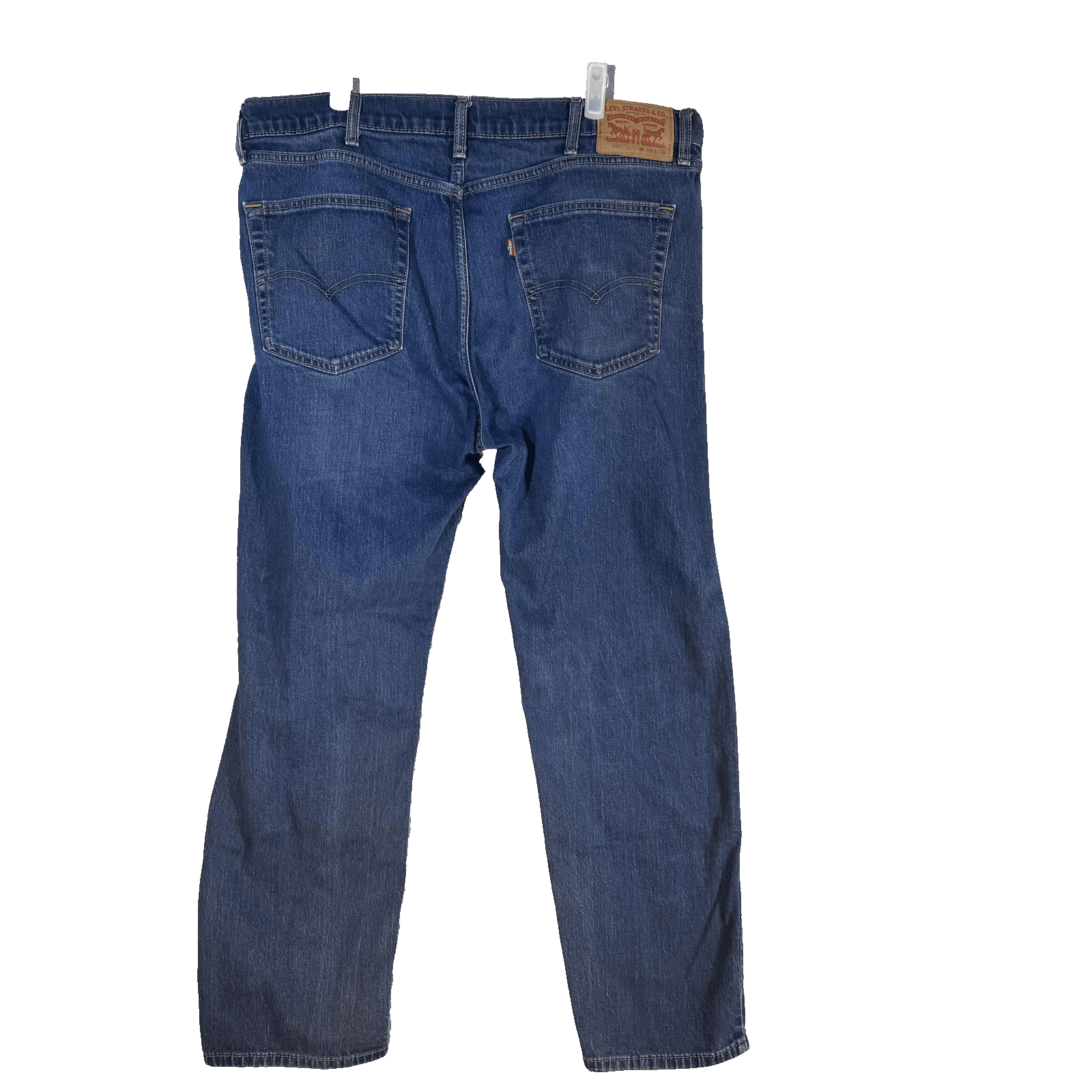 Levis 505 Jeans Mens 40x32 Blue Medium Wash Straight Stretch Denim Mid Rise - Thumbnail 2