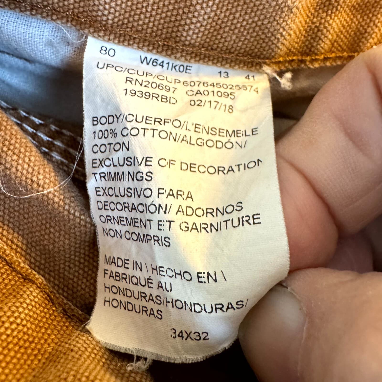 Dickies Carpenter Jeans Men’s 34x32 Brown Denim Relaxed Fit Straight Leg - Thumbnail 11