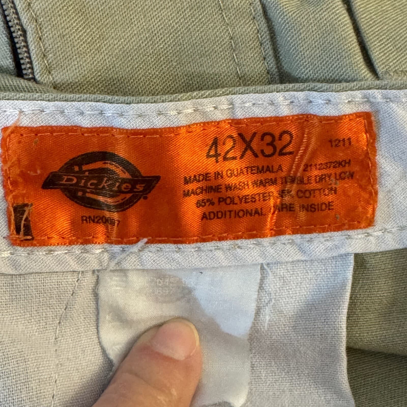 Dickies Men’s Khaki Canvas Cargo Pants – Size 42 × 32, High‑Rise, Lightweight - Thumbnail 13