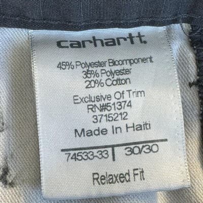 Carhartt Pants Mens 30x29 Gray Ripstop Relaxed Fit Work Outdoor Utility Grunge - Thumbnail 9