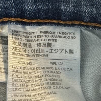 Levis 541 Jeans Mens 34x29 (34x30) Blue Light Wash Athletic Taper Stretch Denim - Thumbnail 5