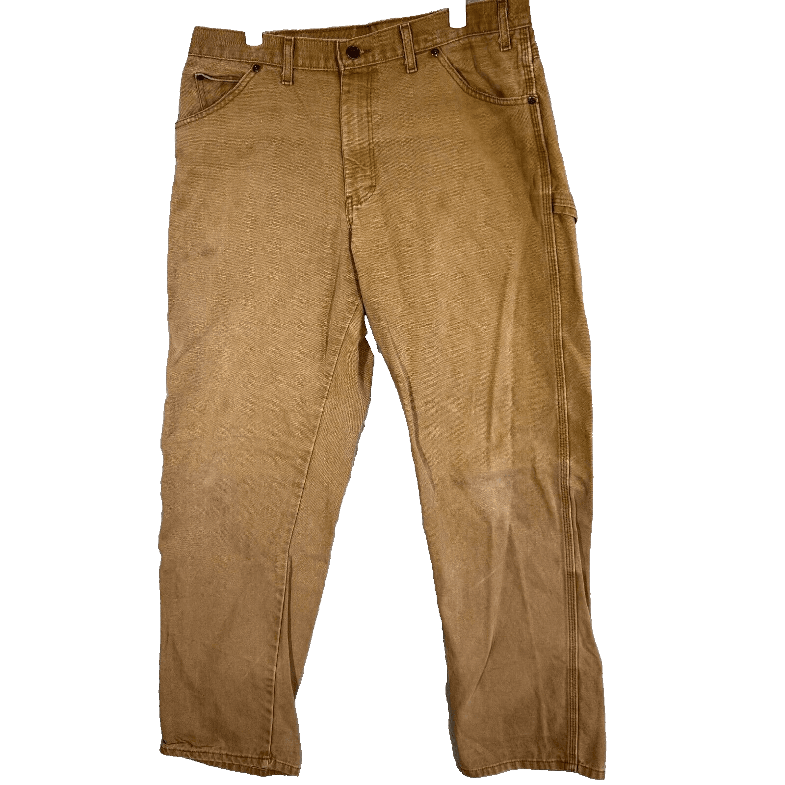 Dickies Carpenter Jeans Men’s 34x32 Brown Denim Relaxed Fit Straight Leg - Image 1