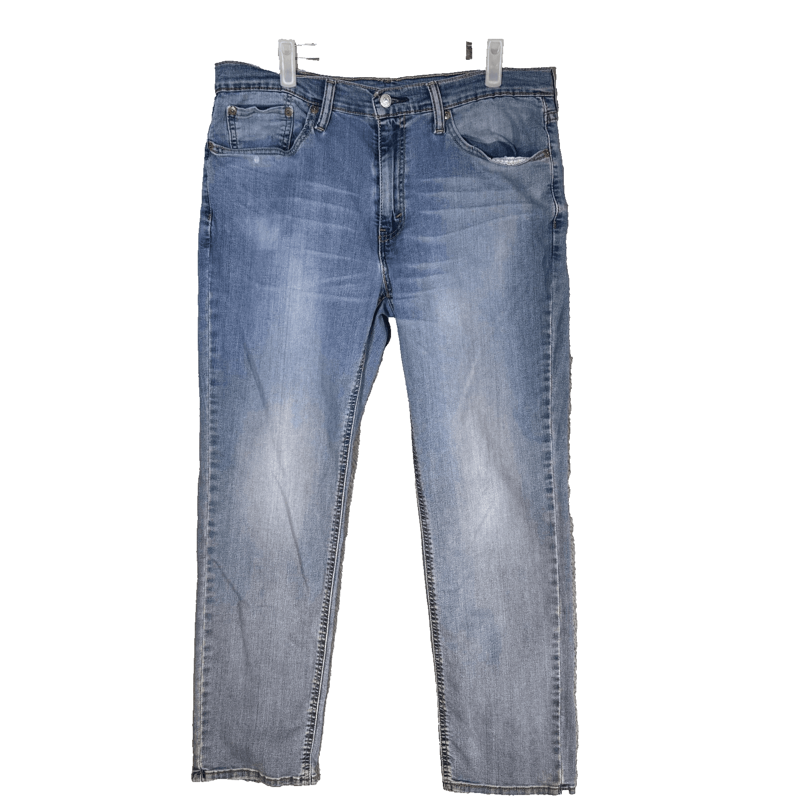 Levis 541 Jeans Mens 34x29 (34x30) Blue Light Wash Athletic Taper Stretch Denim - Image 1