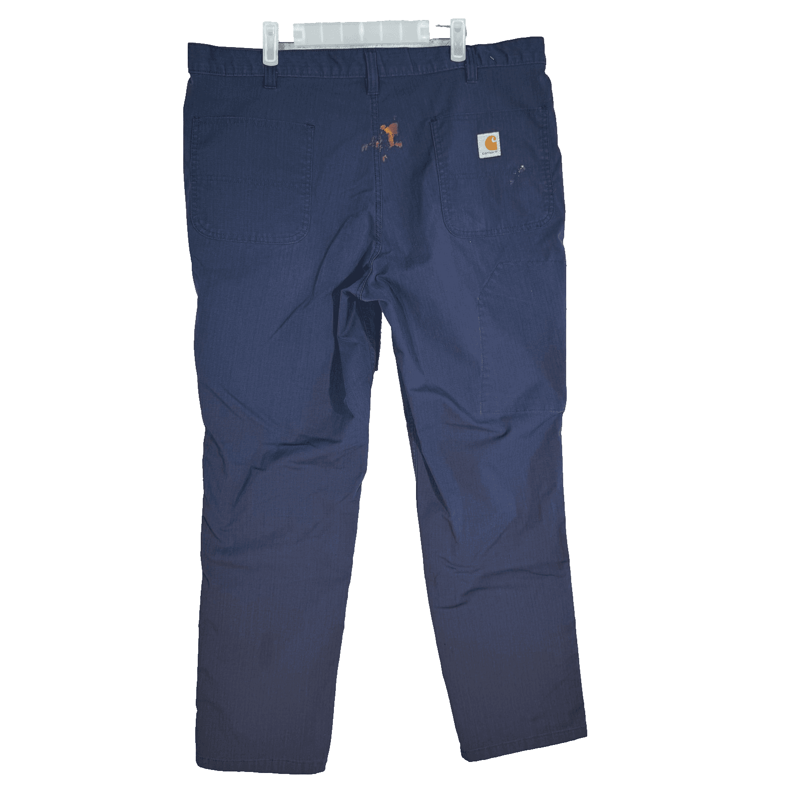 Carhartt Pants Mens 38x32 Navy Blue Ripstop Relaxed Fit Workwear Zipper Pockets - Thumbnail 2