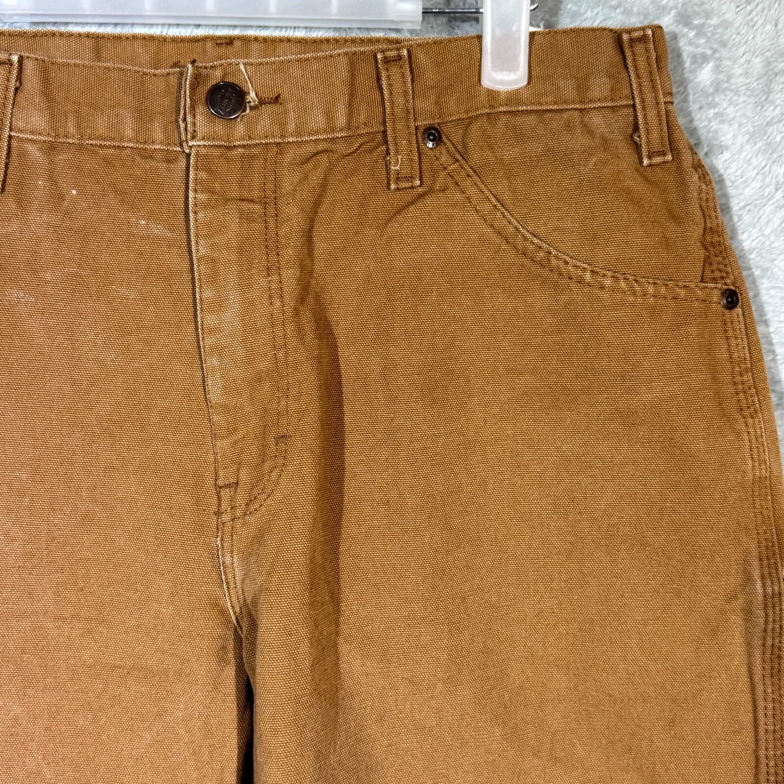 Dickies Men’s Carpenter Jeans 34x30 Brown Denim Mid-Rise Straight Leg - Thumbnail 4