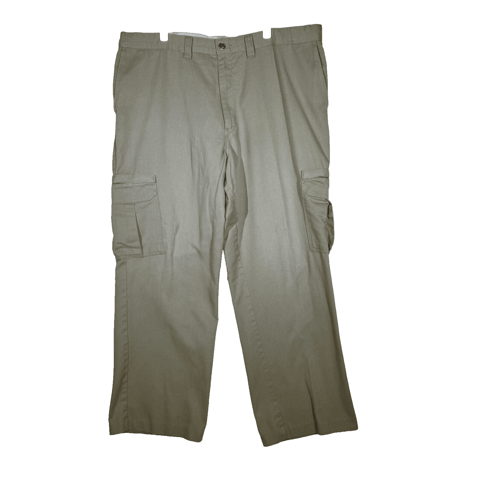 Dickies Men’s Khaki Canvas Cargo Pants – Size 42 × 32, High‑Rise, Lightweight - Image 1