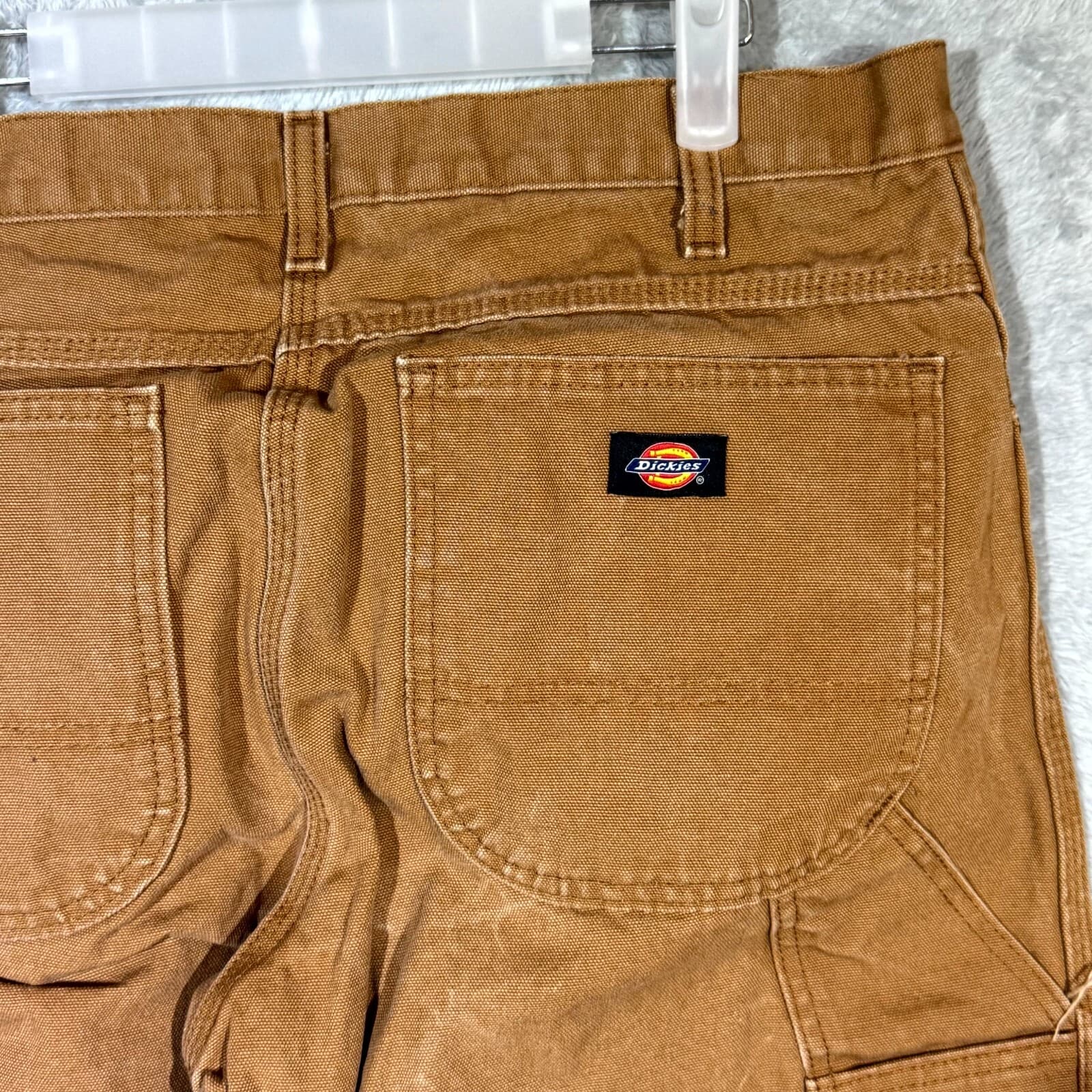 Dickies Men’s Carpenter Jeans 34x30 Brown Denim Mid-Rise Straight Leg - Thumbnail 7