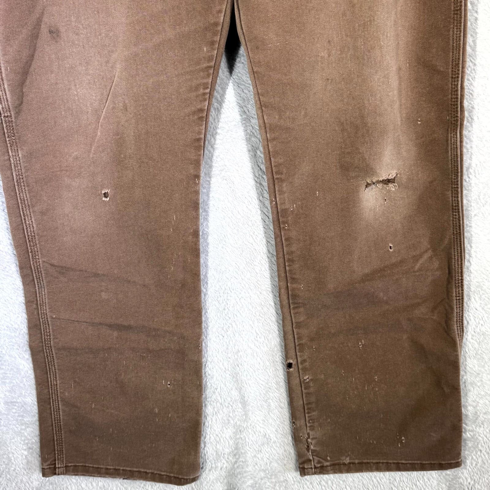 Dickies Men’s Carpenter Jeans 36X32 Brown Denim Regular Fit Workwear Straight - Thumbnail 5