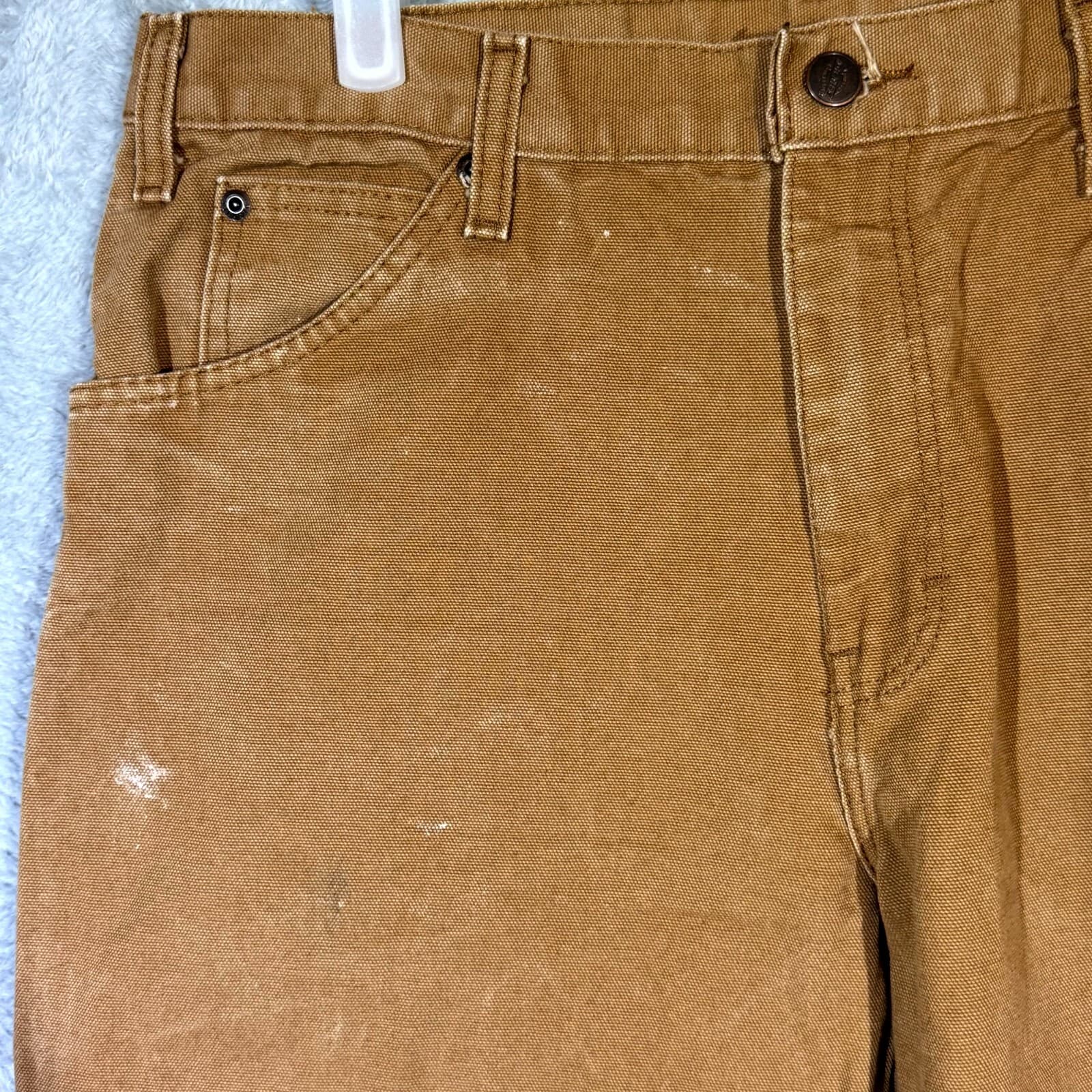 Dickies Men’s Carpenter Jeans 34x30 Brown Denim Mid-Rise Straight Leg - Thumbnail 3