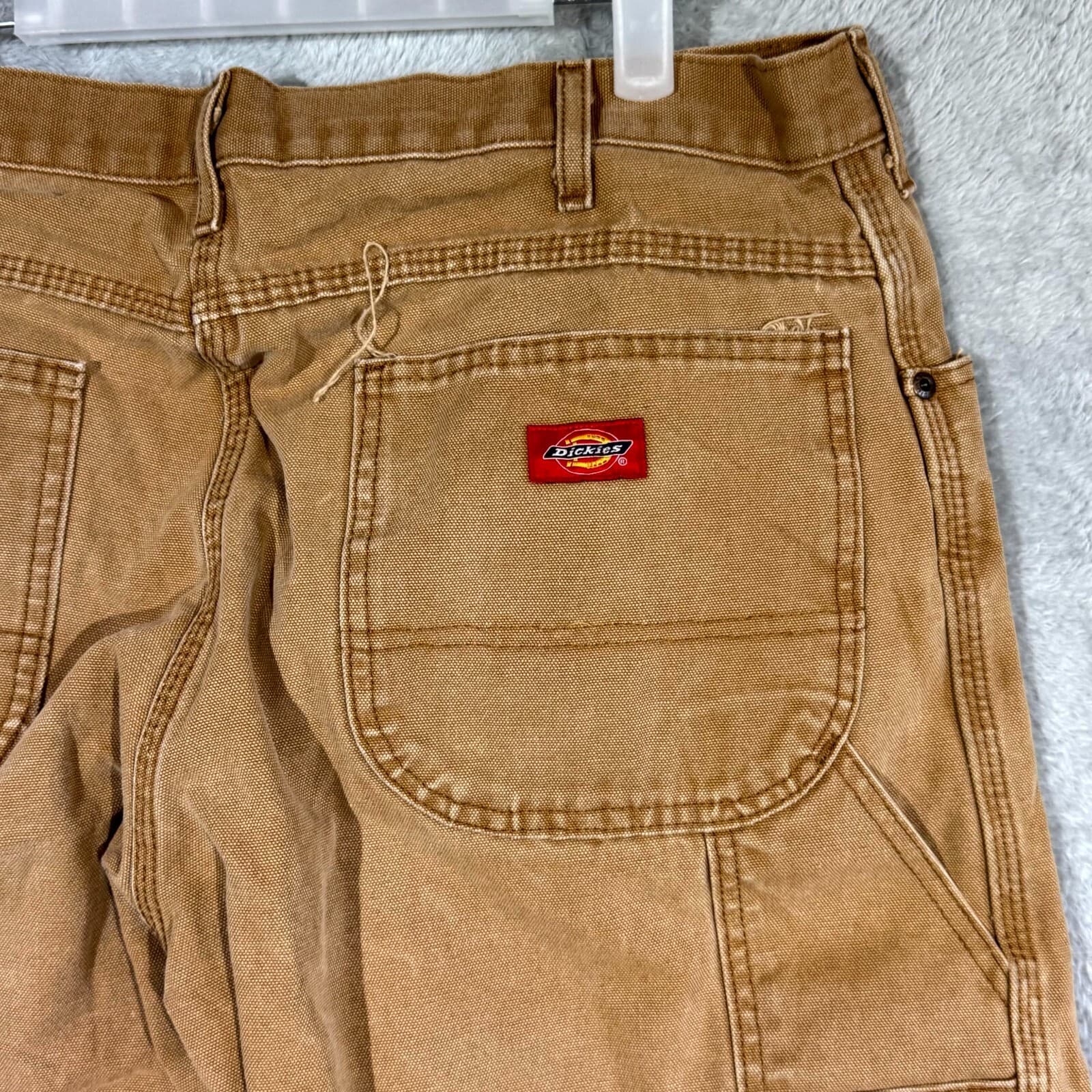 Dickies Carpenter Jeans Men’s 34x32 Brown Denim Relaxed Fit Straight Leg - Thumbnail 7
