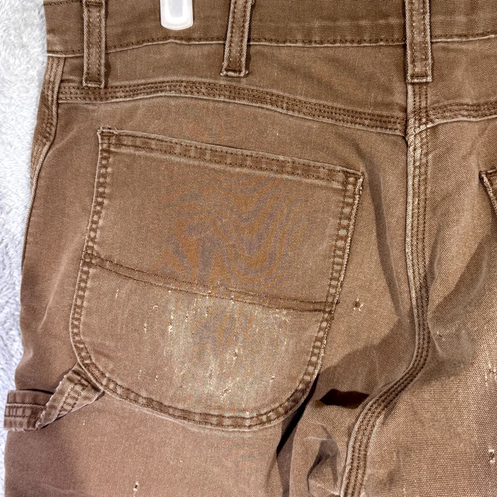 Dickies Men’s Carpenter Jeans 36X32 Brown Denim Regular Fit Workwear Straight - Thumbnail 6