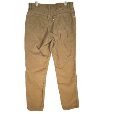 Levi's 910 Womens Jeans 13 Beige Corduroy Mid-Rise Straight Leg - Thumbnail 2