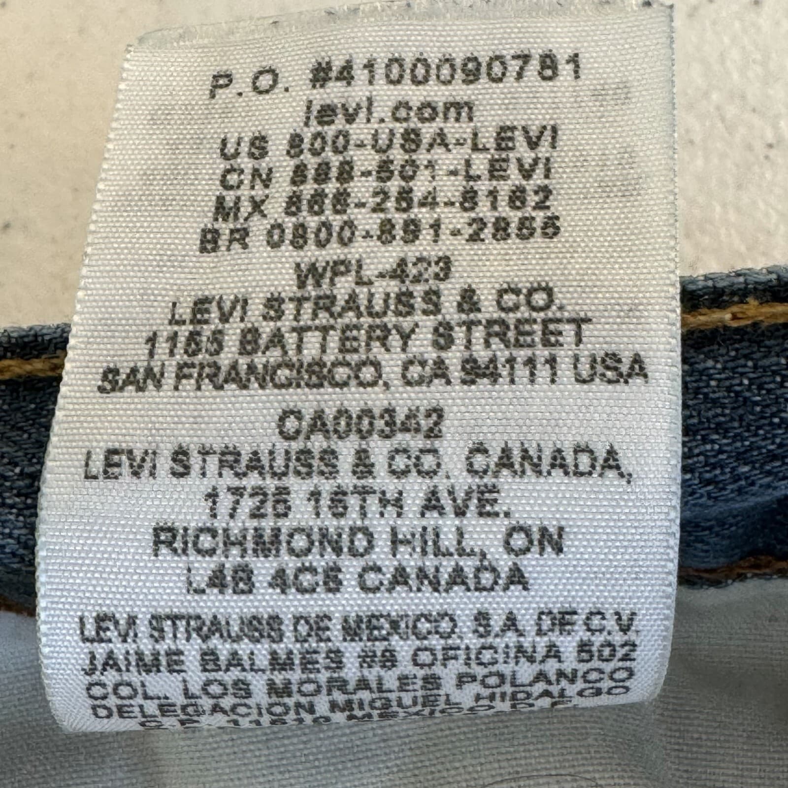 Levi's 559 Men's Jeans 36x34 Blue Denim Relaxed Fit Mid-Rise Straight Leg - Thumbnail 9