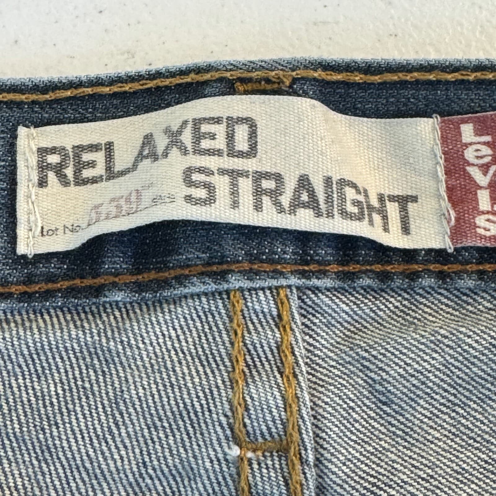 Levi's 559 Men's Jeans 36x34 Blue Denim Relaxed Fit Mid-Rise Straight Leg - Thumbnail 10