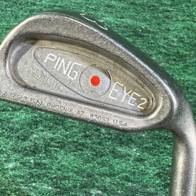 Vintage Ping Eye 2 Red Dot 3 Iron Golf Club Karsten Phoenix USA Steel Shaft RH - Image 1