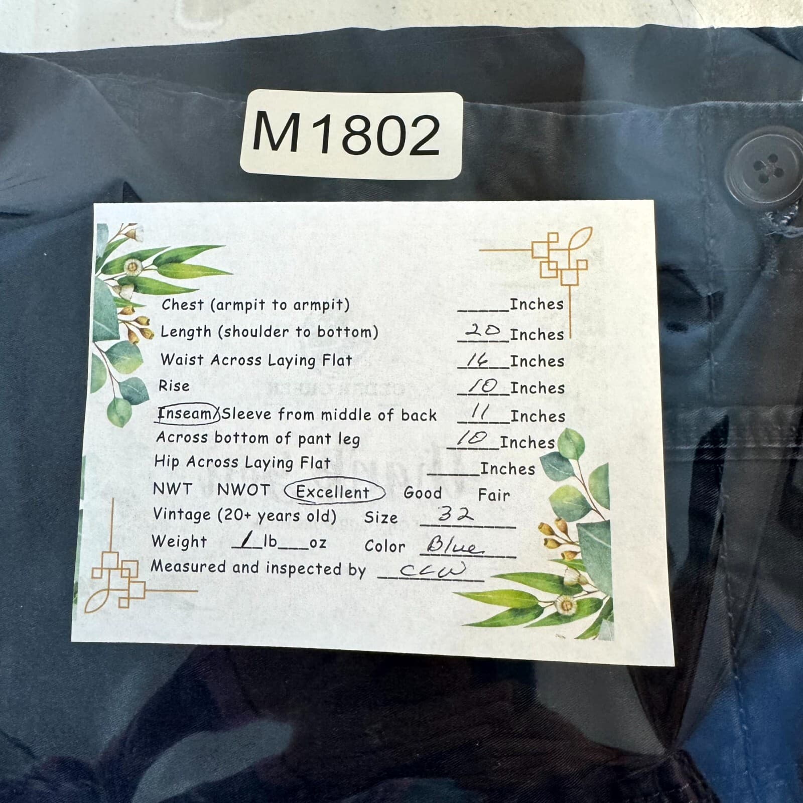 Men Chino Shorts Size 32 Blue Mid Rise Flat Front Classic Casual Zip Fly - Thumbnail 5