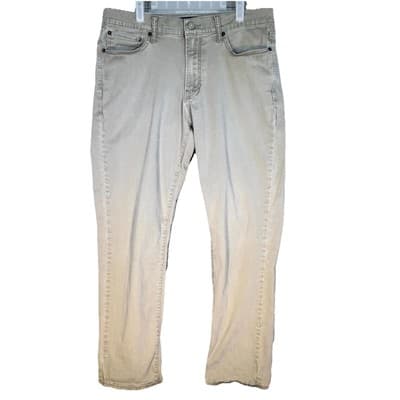 Lucky Brand 410 Men’s Jeans 34x32 Beige Athletic Fit Mid-Rise Casual Denim - Image 1