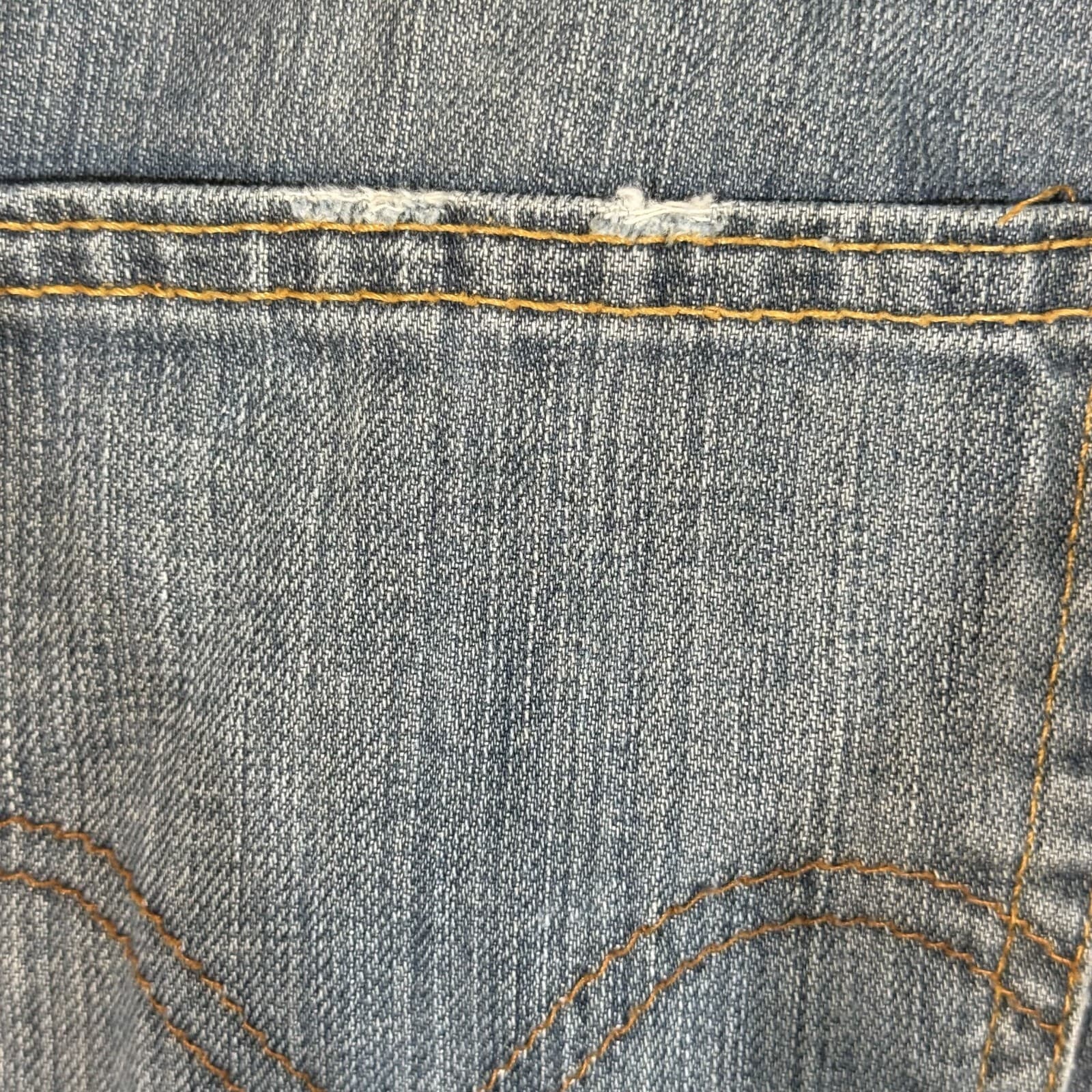 Levi's 559 Men's Jeans 36x34 Blue Denim Relaxed Fit Mid-Rise Straight Leg - Thumbnail 4