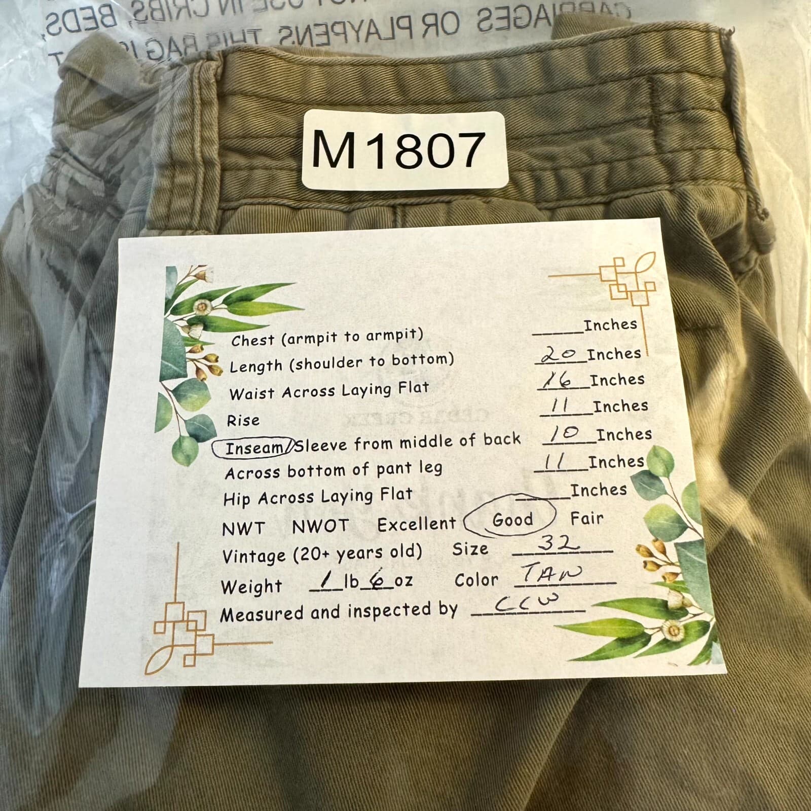 Polo Ralph Lauren Cargo Shorts Men 32 Tan Cotton Mid Rise Utility Casual Preppy - Thumbnail 8